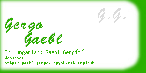 gergo gaebl business card